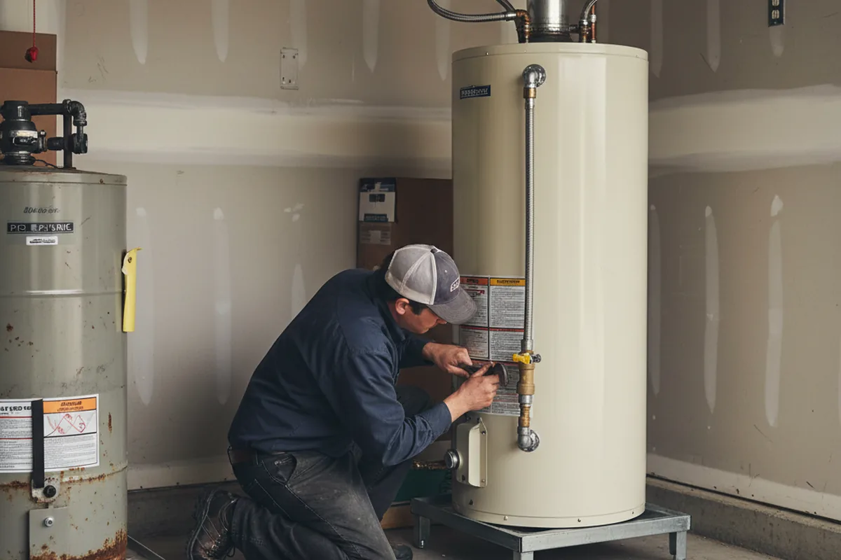 Water heater and shutoff valve replacement in Belfast